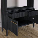 Стеллаж Primo с ящиками Черный дуб  варинант исполнения - 6 | Loft Concept в Москве