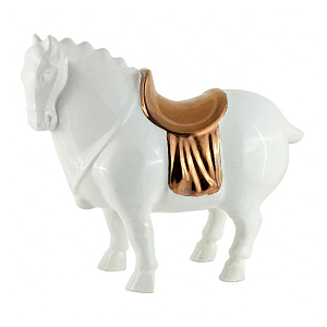 Фигурка керамика большая лошадь белая White Horse
