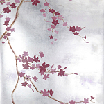 Обои ручная роспись Cherry Tree Special Colourway on Sterling Silver gilded paper варинант исполнения - 2 | Loft Concept в Москве