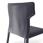 Стул серый из искуственной кожи на 4-х ножках Enigma Gray варинант исполнения - 2 | Loft Concept в Москве