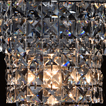 Бра настенное цвета хром с прозрачными квадратными хрустальными подвесками Crystal Regena варинант исполнения - 6 | Loft Concept в Москве