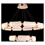 Люстра с 2-мя кольцами с текстурным природным рисунком IceFlame варинант исполнения - 5 | Loft Concept в Москве