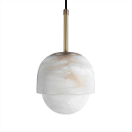 Подвесной светильник из белого алебастра Cryptocrystalline Stone варинант исполнения - 5 | Loft Concept в Москве
