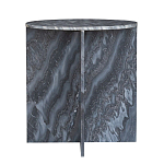 Столик кофейный с столешницей из черного мрамора Compact Black Marble Table варинант исполнения - 3 | Loft Concept в Москве