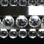 Люстра с тремя кольцами цвета хром и прозрачными хрустальными шарами по периметру Sacramento Transparent Balls Chandelier варинант исполнения - 6 | Loft Concept в Москве