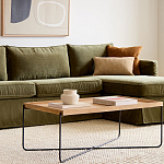 Журнальный стол с прямоугольной деревянной столешницей Urban Style Space варинант исполнения - 4 | Loft Concept в Москве