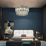 Круглая люстра с хрустальными подвесками на золотистом каркасе Gorgeous Crystal Light варинант исполнения - 14 | Loft Concept в Москве