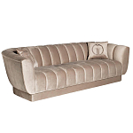 Диван трехместный велюровый серый Island of Comfort варинант исполнения - 1 | Loft Concept в Москве