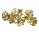 Панно настенное Blank Sheet Golden Flower варинант исполнения - 1 | Loft Concept в Москве