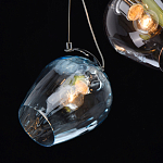 Люстра каскадная с 5-ю разноцветными стеклянными плафонами Kaleido варинант исполнения - 6 | Loft Concept в Москве