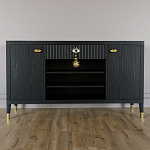 Комод-буфет Elsa Dreams Black с открытыми полками   варинант исполнения - 6 | Loft Concept в Москве