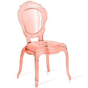 Прозрачный стул розовый LOUIS GHOST CHAIR Pink