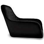 Барный стул вращающийся со спинкой и подлокотниками Douglas Rhombus Черный Велюр варинант исполнения - 2 | Loft Concept в Москве