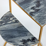 Кофейный столик с подстольем из металла Halves варинант исполнения - 3 | Loft Concept в Москве