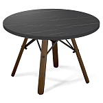 Стол журнальный c круглой столешницей на четырех коричневых ножках Charm Coffee Table варинант исполнения - 1 | Loft Concept в Москве