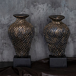 Вазы «Парные» на деревянных основаниях варинант исполнения - 1 | Loft Concept в Москве