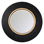 Зеркало в черной фактурной раме с золотым кантом Summon the Light варинант исполнения - 1 | Loft Concept в Москве