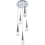 Люстра капли Acrylic Droplet Five Chrome Chandelier варинант исполнения - 1 | Loft Concept в Москве
