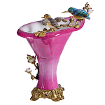 Ваза розового цвета из фарфора с птичкми и цветущими ветвями Garden of Eden варинант исполнения - 2 | Loft Concept в Москве