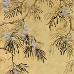 Обои ручная роспись Silk Tree Original colourway on Gold Bullion gilded paper варинант исполнения - 1 | Loft Concept в Москве