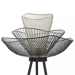 Торшер с трехъярусным плафоном из металлической сетки Metal Mesh Floor Lamp варинант исполнения - 5 | Loft Concept в Москве