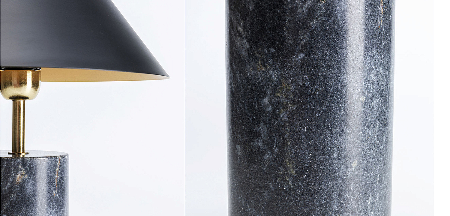 Настольная лампа из темно-синего мрамора - Loft-Concept в Москве