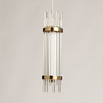 Подвесной светильник с цилиндром из прозрачных стеклянных трубок Nembus варинант исполнения - 3 | Loft Concept в Москве