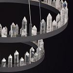 Люстра с двумя кольцами черного цвета с хрустальными элементами QUARTZ CRYSTAL варинант исполнения - 12 | Loft Concept в Москве