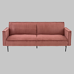 Диван современный вельветовый прямой Worcester Коралл варинант исполнения - 2 | Loft Concept в Москве