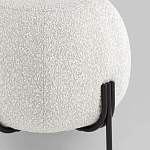 Пуф в ткани букле молочного цвета Pikelet варинант исполнения - 3 | Loft Concept в Москве