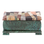 Шкатулка с мозаикой из натуральных камней Stone Casket варинант исполнения - 4 | Loft Concept в Москве