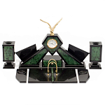 Настольный канцелярский набор из нефрита с декором в виде орла Golden Eagle варинант исполнения - 1 | Loft Concept в Москве