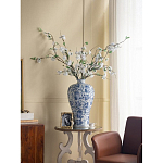 Ваза фарфоровая высокая с синими цветочными мотивами Independence варинант исполнения - 5 | Loft Concept в Москве