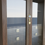 Дизайнерский шкаф витрина Elsa Dreams Walnut с 4-мя ящиками варинант исполнения - 5 | Loft Concept в Москве