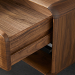 Прикроватная деревянная тумба с ящиком и нишей для хранения Moon Walnut Furniture варинант исполнения - 5 | Loft Concept в Москве