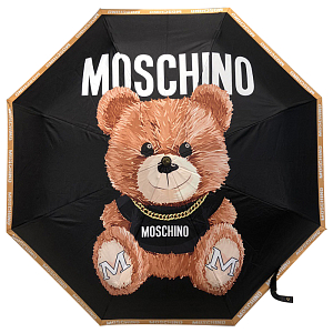 Зонт раскладной MOSCHINO дизайн 005 Черный цвет