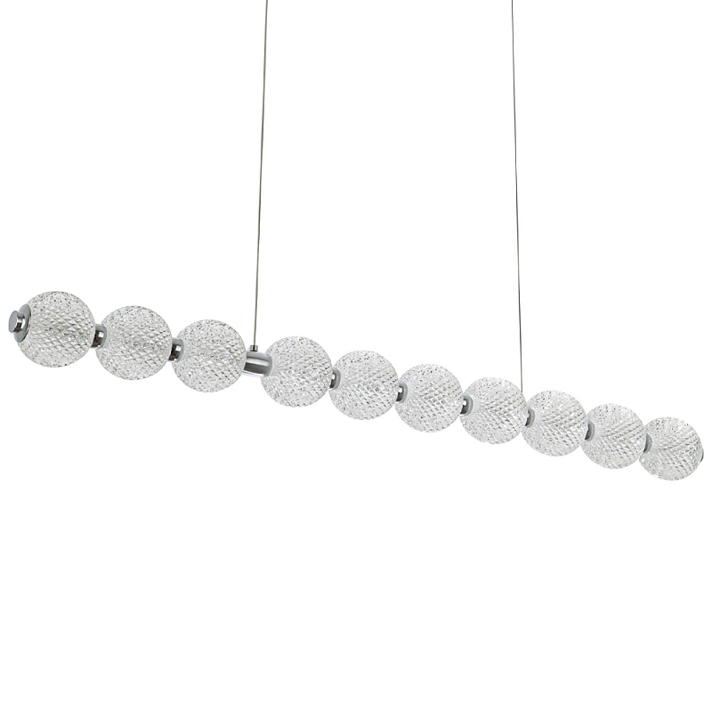     Crystal Globule Linear Hanging Lamp Chrome     | Loft Concept 