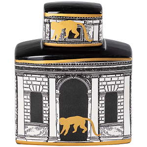 Декоративная ваза с крышкой Old Town Vase Black White