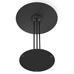 Стол журнальный с круглой столешницей из стекла Gray and Gold Marble варинант исполнения - 6 | Loft Concept в Москве