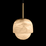 Подвесной светильник из белого алебастра Cryptocrystalline Stone варинант исполнения - 6 | Loft Concept в Москве