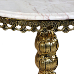 Стол круглый с мраморной столешницей Coffee De Bronze варинант исполнения - 1 | Loft Concept в Москве