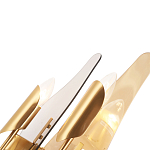 Бра с двумя плафонами дымчатого и янтарного цвета Vertical Glass варинант исполнения - 1 | Loft Concept в Москве