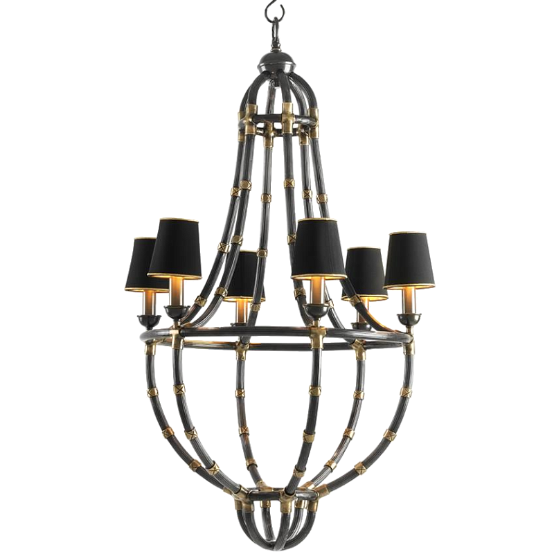 Люстра Chandelier Moreaux L Bronze Темная бронза Черный в Москве | Loft Concept 