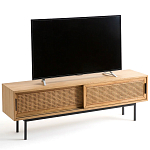 ТВ-тумба с плетеным декором Tate Wicker TV Stand варинант исполнения - 6 | Loft Concept в Москве