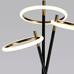 Торшер с 3-мя круглыми светодиодными лампами на черной триноге Underlining варинант исполнения - 3 | Loft Concept в Москве