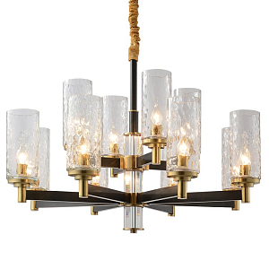 Люстра LIAISON ONE-TIER black and brass Chandelier 12