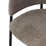 Стул полукруглый с каркасом из металла и мягким сиденьем и спинкой Soft Chenille варинант исполнения - 2 | Loft Concept в Москве