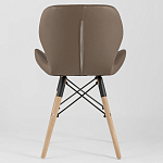 Стул с коричневым сиденьем из экокожи JEROEN варинант исполнения - 4 | Loft Concept в Москве