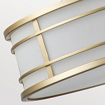 Подвесной светильник цвета латунь с белым матовым плафоном с геометрическим рисунком Feiss варинант исполнения - 6 | Loft Concept в Москве