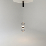 Подвесной светильник с плафоном из стекла с зеркальным градиентом Double Moon варинант исполнения - 4 | Loft Concept в Москве